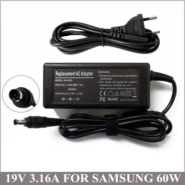 Зарядное устройство для ноутбука Samsung AD 6019 630 680 820 850 X05 X10 P30|ac adapter charger|charger for notebook19v