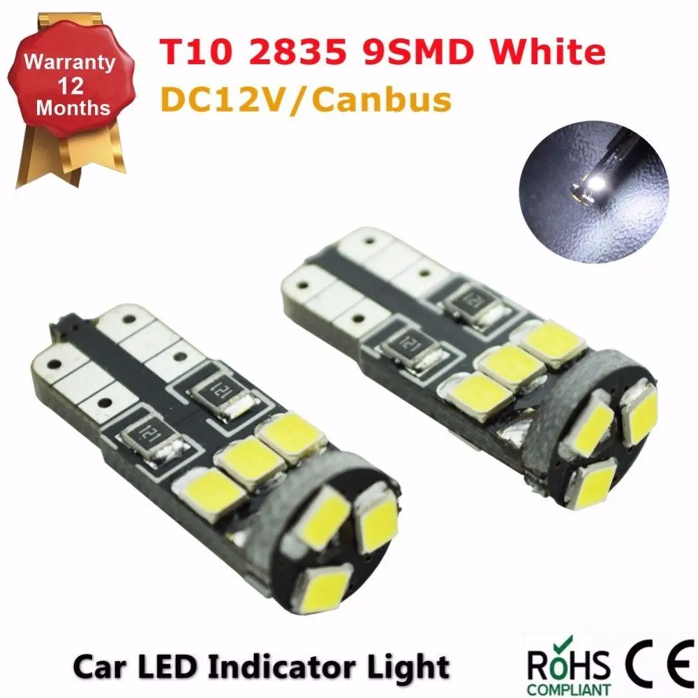 

2pcs X T10 9SMD 2835 Error Free LED Canbus Clearance Light Forsubaru impreza legacy
