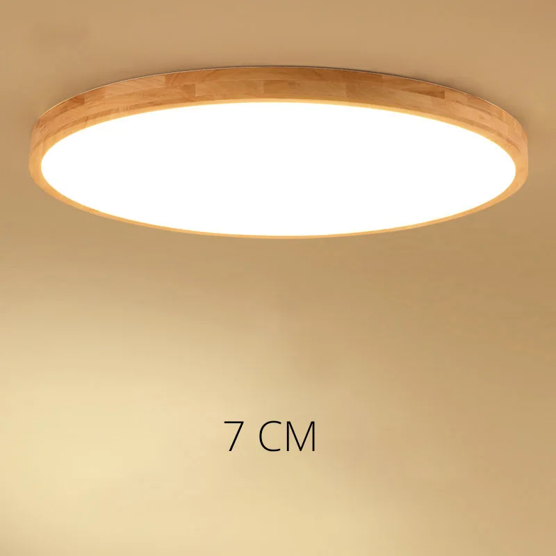 

Ultra-thin Modern LED Ceiling Light Ceiling Lamp for Living Room Bedroom Wood Home Decoration Indoor Lighting Fixture Round
