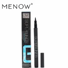 Menow брендовая супертонкая черная водостойкая и устойчивая к поту подводка для глаз жидкий карандаш для глаз не цветущий макияж для глаз E15004
