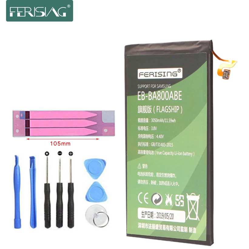 

FERISING EB-BA800ABE For Samsung A8000 battery for Samsung Galaxy A8 A8000 A800F A800S A800Y Batteries With Tools Set Bateria