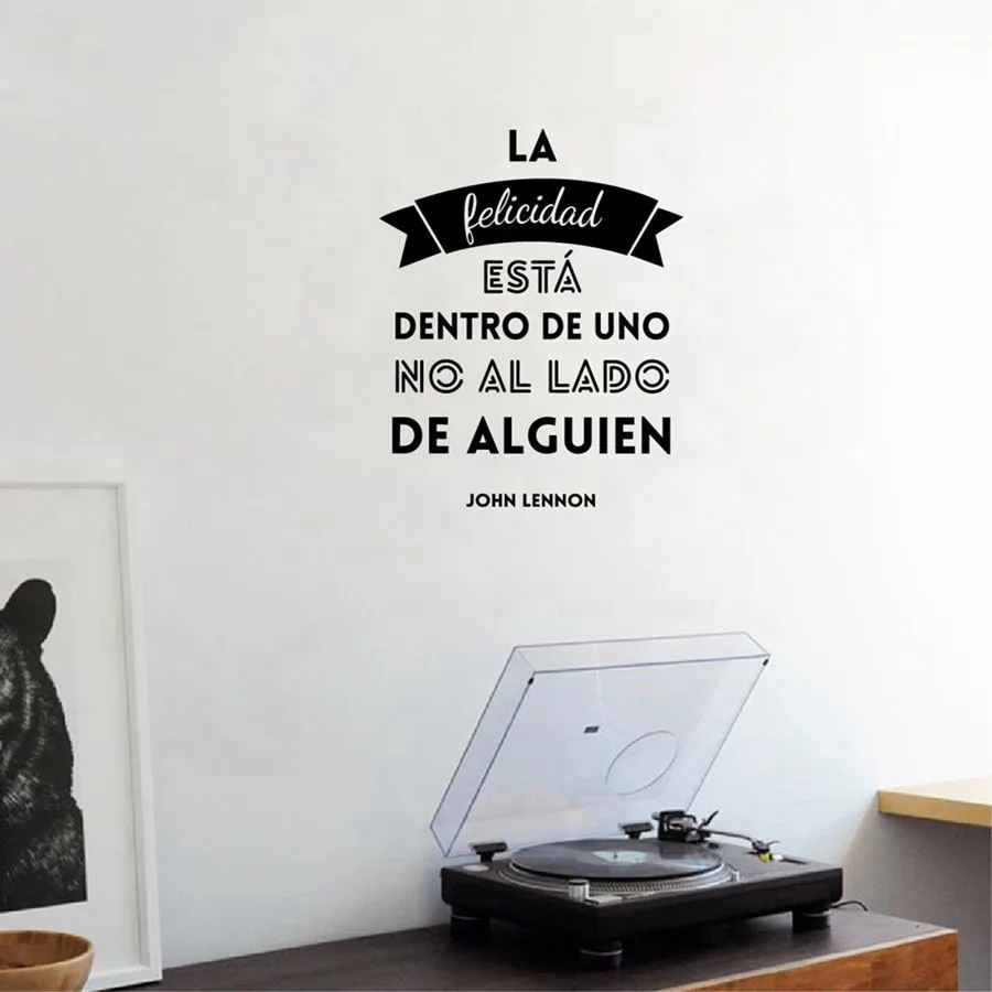 Vinyle De Citation Murale De Musique Rock Version Espagnole Decalcomanie Lettrage Classique Lytes Lennon En Espagnol Livraison Gratuite Aliexpress