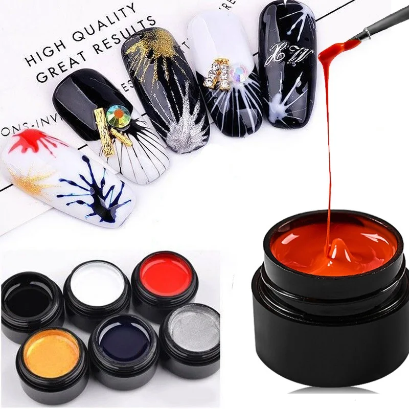 

5ml Gel Nail Polish Spider Gel Painting Nail Art UV Gel Wire Drawing Elasticity Point Line Gel Varnish