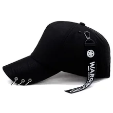 Новинка, модная уличная Корейская бейсболка, хлопковая шапка в стиле хип-хоп, железное кольцо, Кепка для гольфа, унисекс