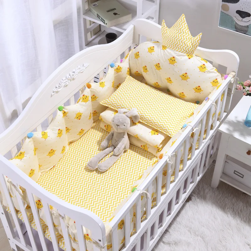 4pcs Cotton INS Crown Type Cradle Protector Barrier For Bed Baby Bedroom  Bed Linen  Baby Room Decoration Bed Decor (3)