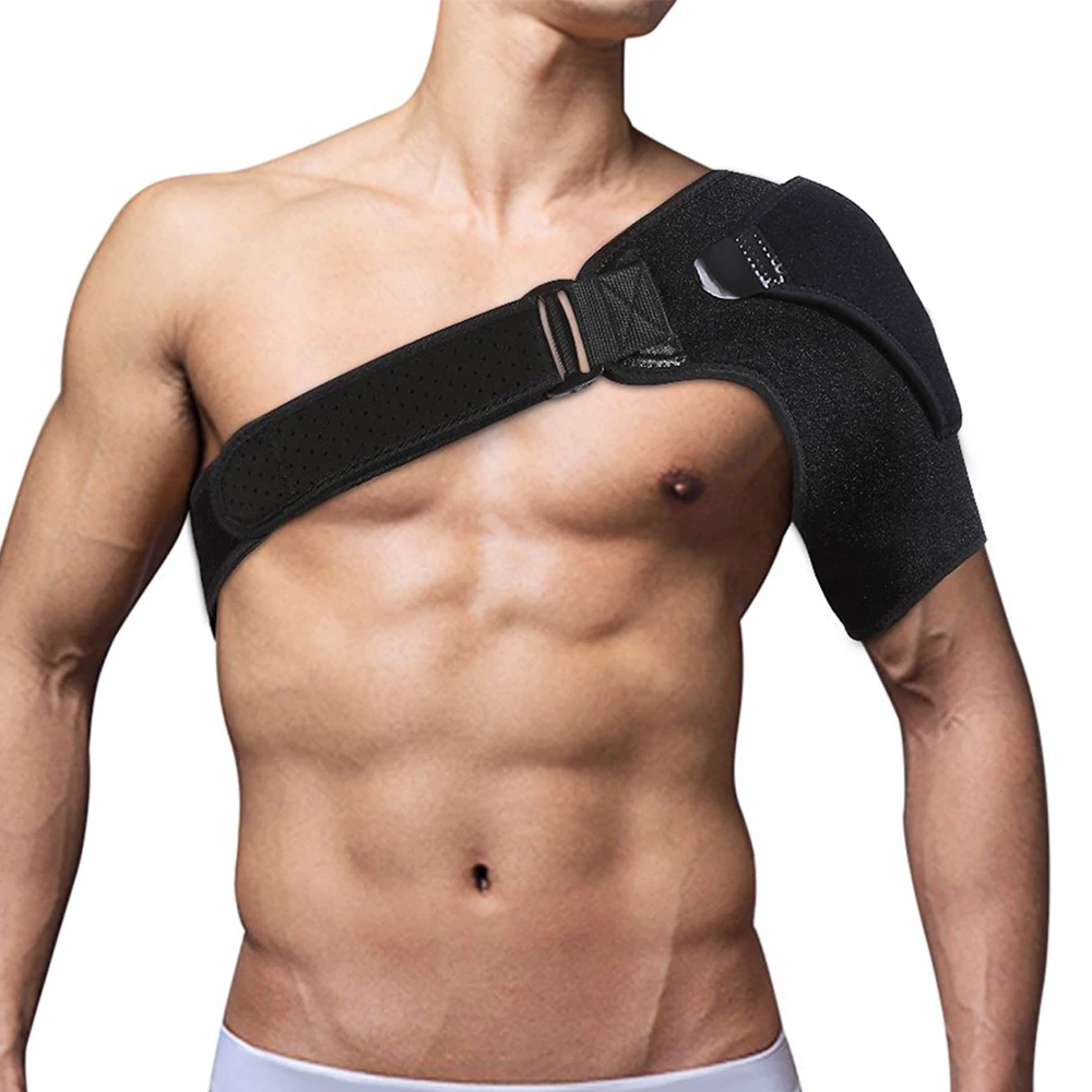 

Aptoco Adjustable Men Women Sports Boxing Belt Bandage Support Back Support Shoulder Pad Brace Protector Injuries Relief Pain