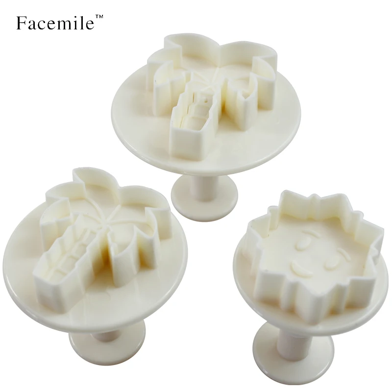 Facemile 3 шт./компл. Palm Tree штамп линейка Торт Cookie Cutter Fondant украшения Инструменты 04033