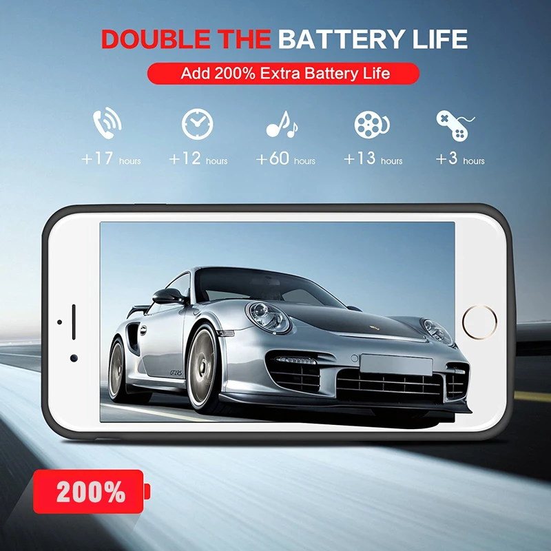 Joyzon Новый 5000/7200 мАч Батарея Зарядное устройство чехол для iPhone 6 plus 6S 7 8 плюс