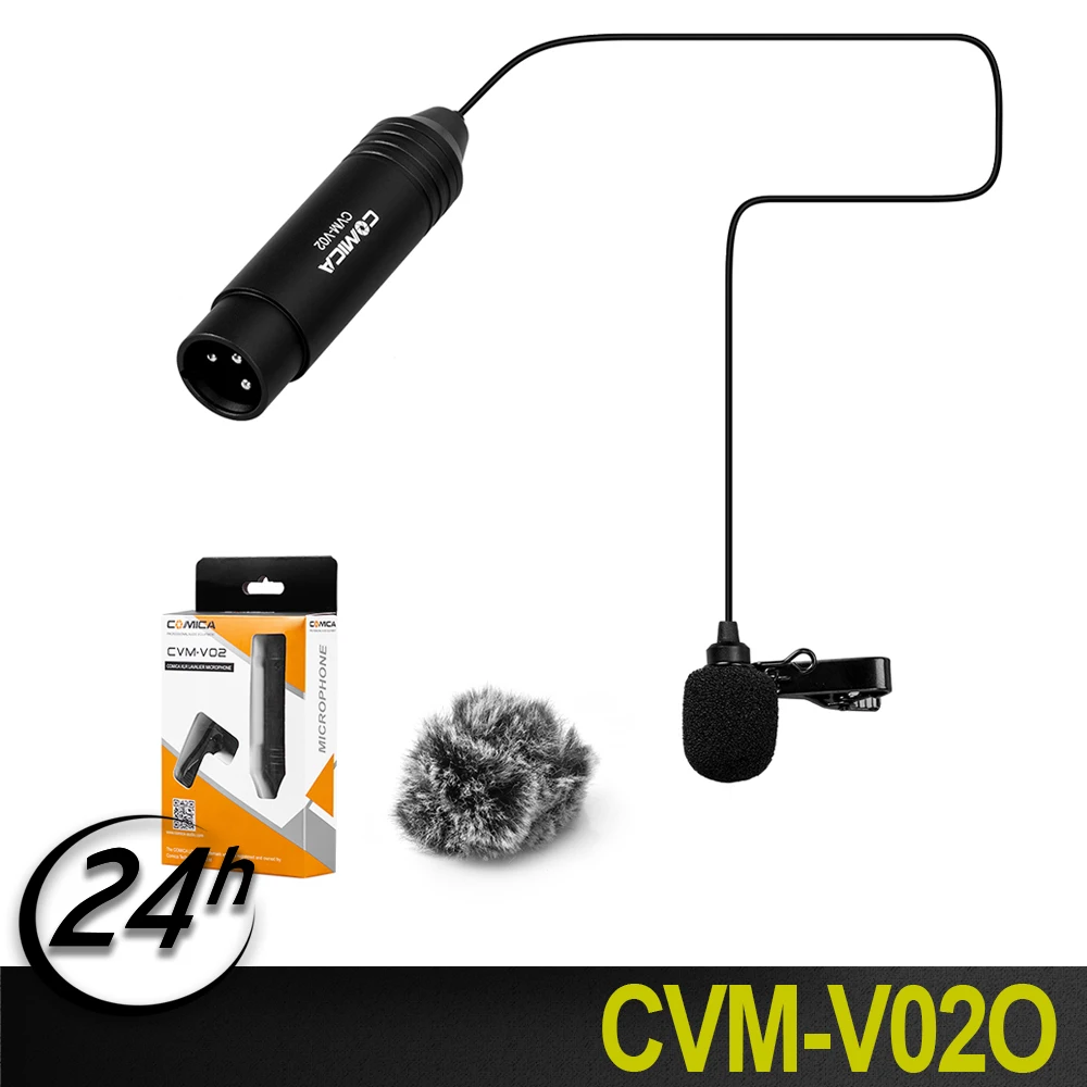 

Comica CVM-V02O XLR 48V Phantom Power Omnidirectional Lavalier Microphone with Windscreen and Windmuff for Broadcasting sound