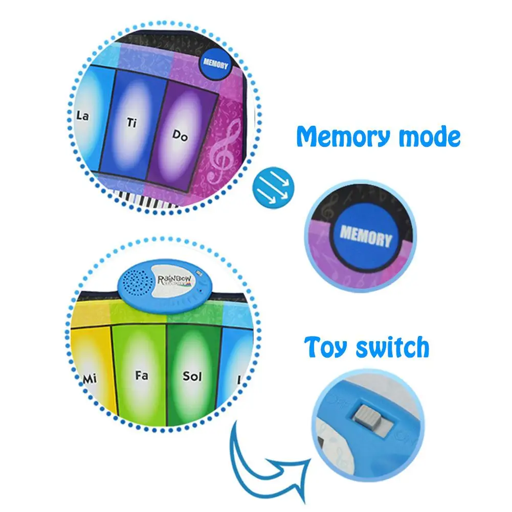 Детская музыка танец одеяло Радуга пианино подпятник свет Multi-function игровой коврик игрушка Дети красивый подарок на день рождения