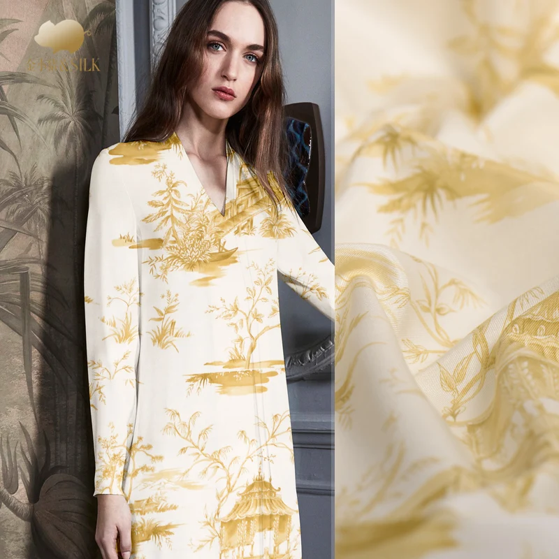 

30mm twill silk cotton fabric exquisite fashion dress silk fabric Japanese kimono fabric material wholesale cotton cloth