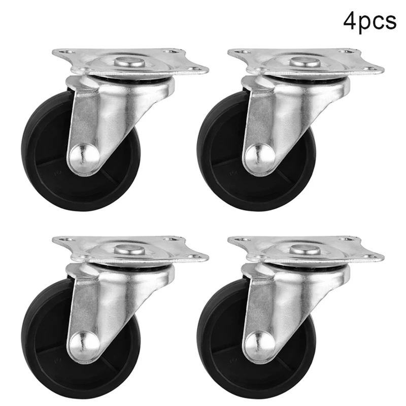 

2 Inch Black Universal Wheel Swivel Caster Wheels with Top Plate --M25