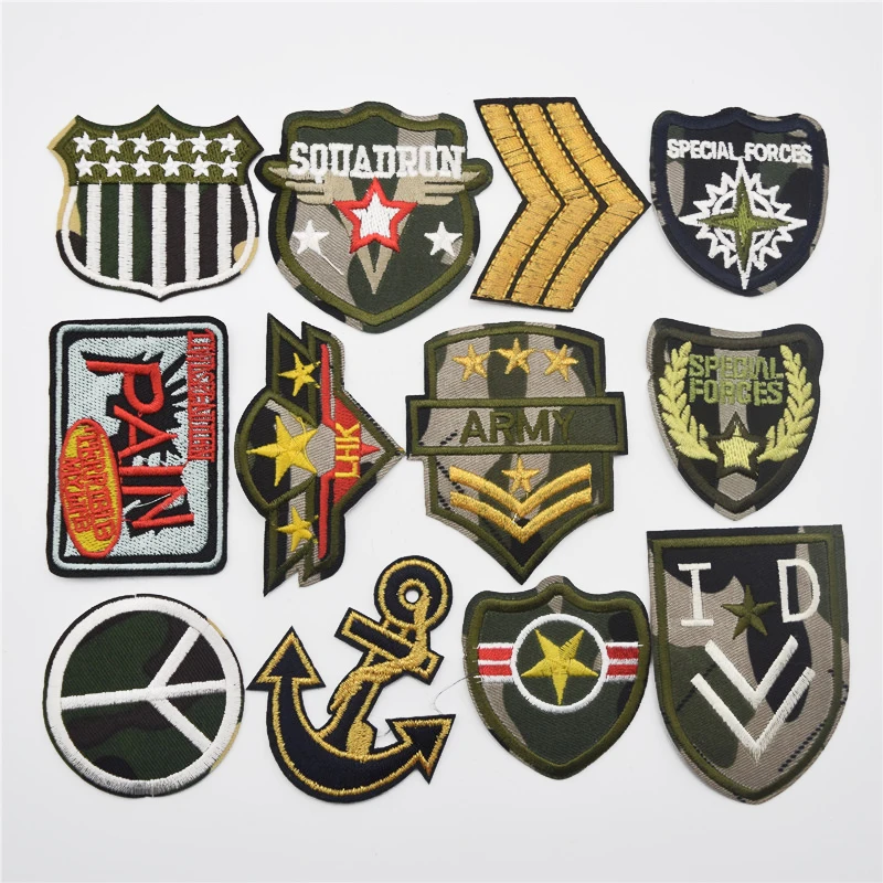 120PCS/Set Camouflage Armband Badge Embroidery Magic Chapter Patch