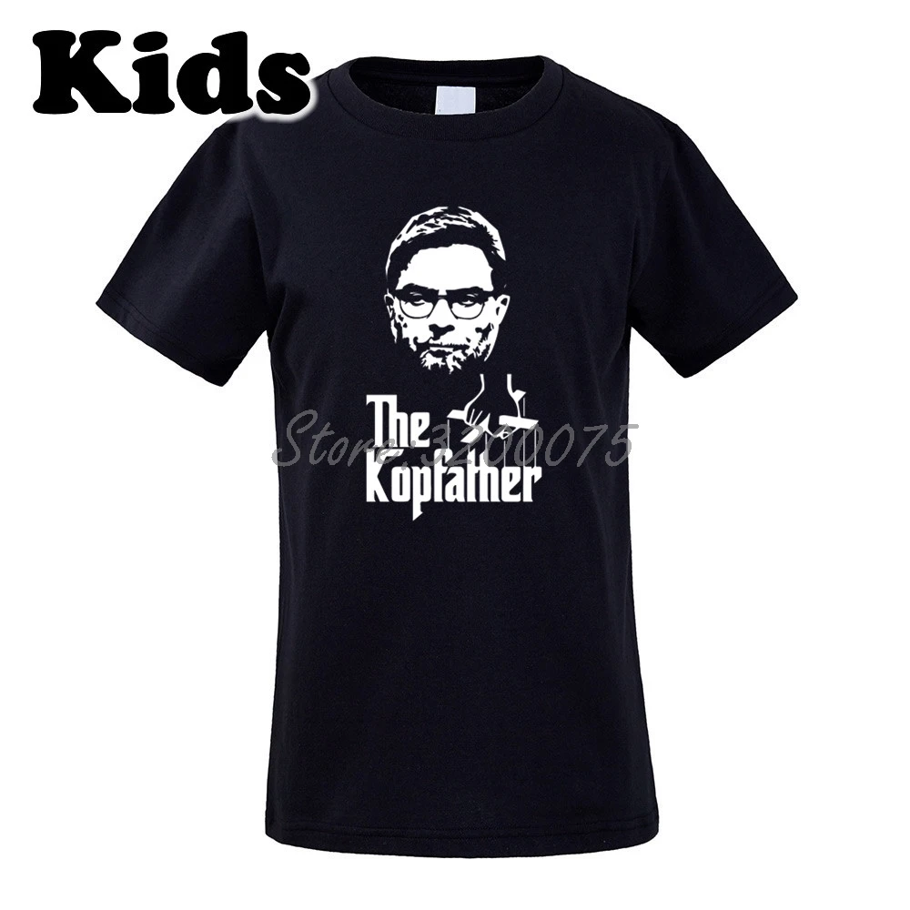 

Kids Kopfather Jurgen Klopp T-shirt Clothes T Shirt Youth boys girl tshirt o-neck tee W19032111