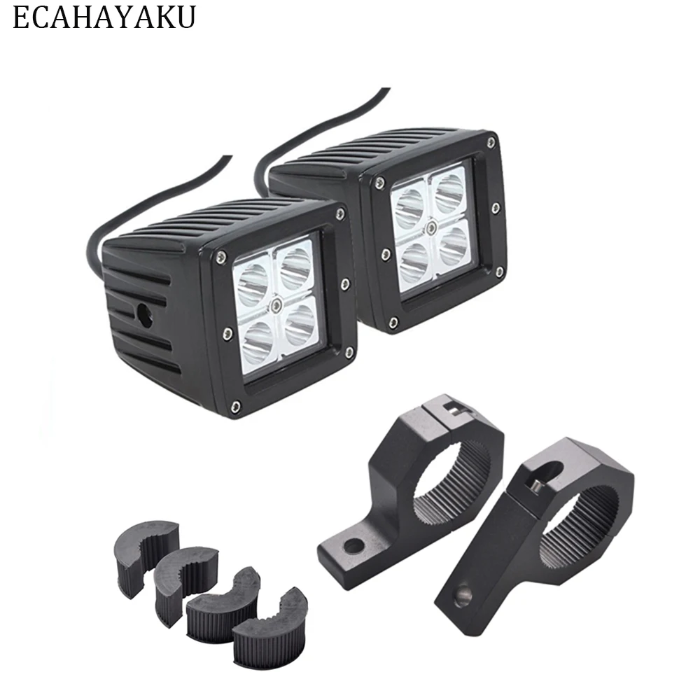 

ECAHAYAKU 2Pcs Dually Cube 3" inch LED Work Light 6000k 12V 24V Waterproof 12W 1080lm 4x4 4WD OffRoad Driving Pods Truck SUV ATV