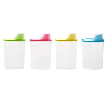 

4 Pcs Dry Food Containers Airtight Storage Container for Home Bar Kitchen