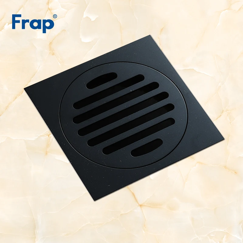 Us 14 86 51 Off Frap Black Square Drains Shower Floor Drains Shower Cover Washing Drainer Waste Grate Floor Plug Drainage Sink Hole Cover Y38100 In