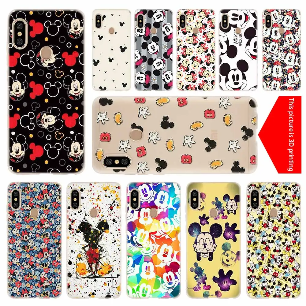 

cover soft Silicone TPU Case For Xiaomi Redmi 3 4X 4a 5 Plus 5a S2 6a 6 Pro Note 7 5 6 4 3 5a prime Lovely Mickey Mouse