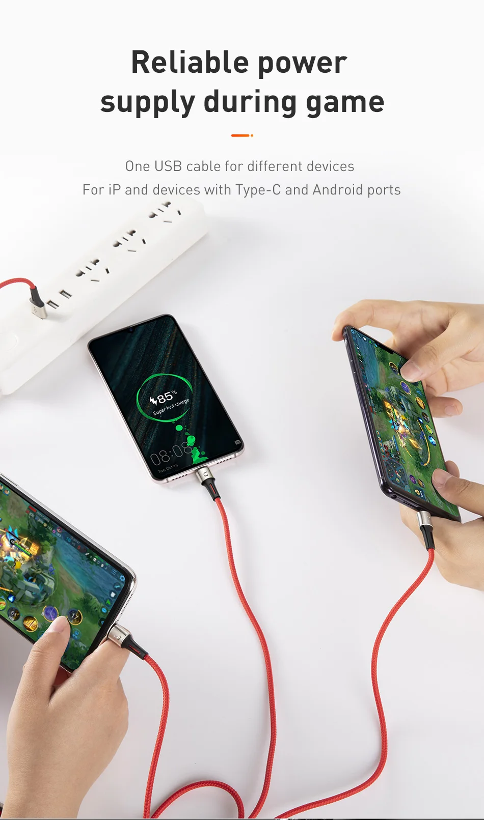 Baseus 3 в 1 USB кабель для iPhone зарядное устройство Micro usb type-C кабель для samsung Xiaomi Быстрая зарядка данных кабель с кодом Брайля