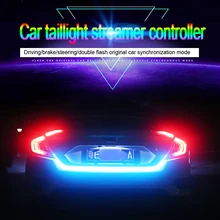 RGB Светодиодная лента контроллер с декодером для автомобиля динамический стример поворот хвост задняя дверь Предупреждение ющий светильник Bluetooth RF пульт дистанционного управления