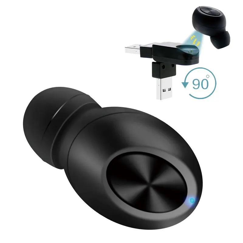 Mini Bluetooth Earphones Sport Wireless USB Invisible hidden