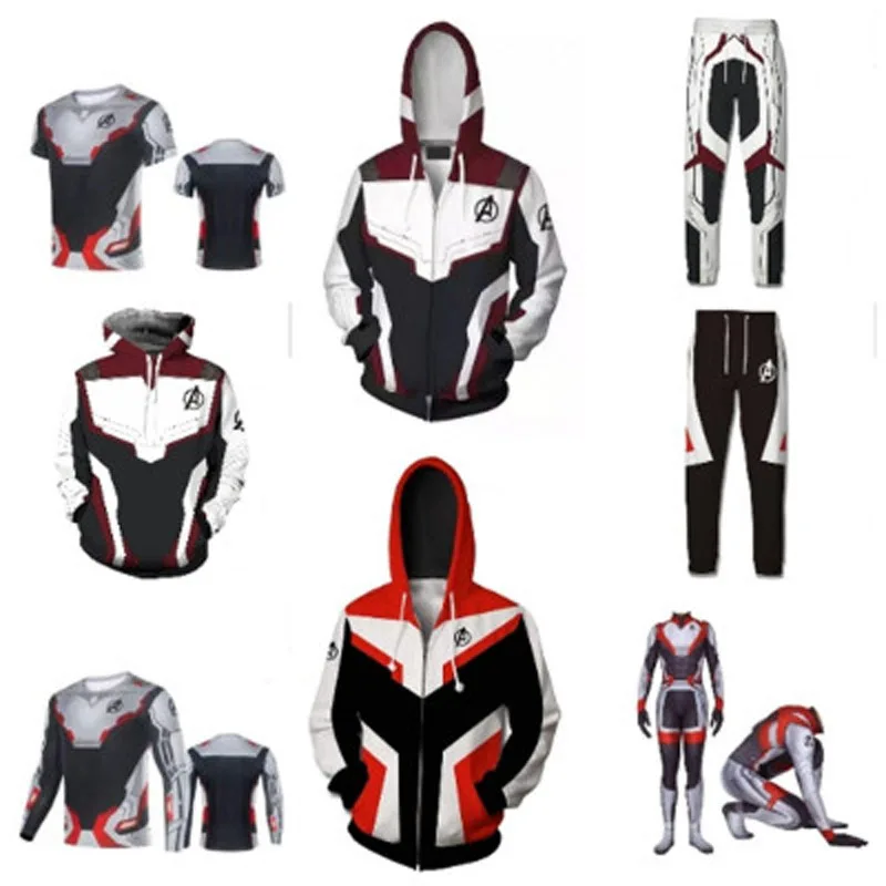 Hoodie Avengers Endgame Sweatshirt Jacket Cosplay Quantum Realm Advanced Tech End Game Superhero Costumes Mens Hoodie Men Women