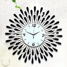Creative set auger craft font b clock b font The sitting room wrought iron decorative font