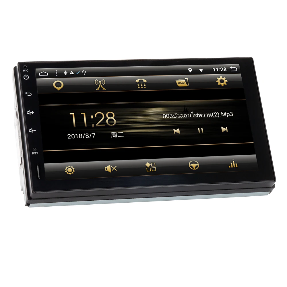 Цена Eunavi 2 Din 7 дюймов Android 9,0 универсальный автомобильный Радио двойной din стерео gps навигации в тире ПК видео WI FI USB 2din BT сенсорный экран