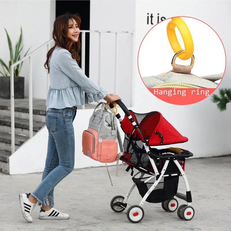 New Stripe Baby Diaper Bag Brand Mummy Maternity Nappy Bag Large Capacity Baby Stroller Bag Travel Backpack Nursing Wetbag (6)