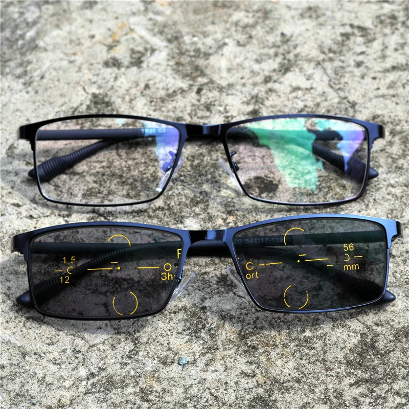 Полкадра, солнцезащитные фотохромные очки для чтения, мужские многофокальные очки, прогрессивные очки для чтения, близкий дальний прицел, FML