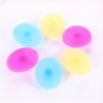 

3 Colors Newborn Baby Soft Healthy Shampoo Brush Massage Bath Brush Soft Brush Infant Body Hair Silicone Shampoo Brush Beauty