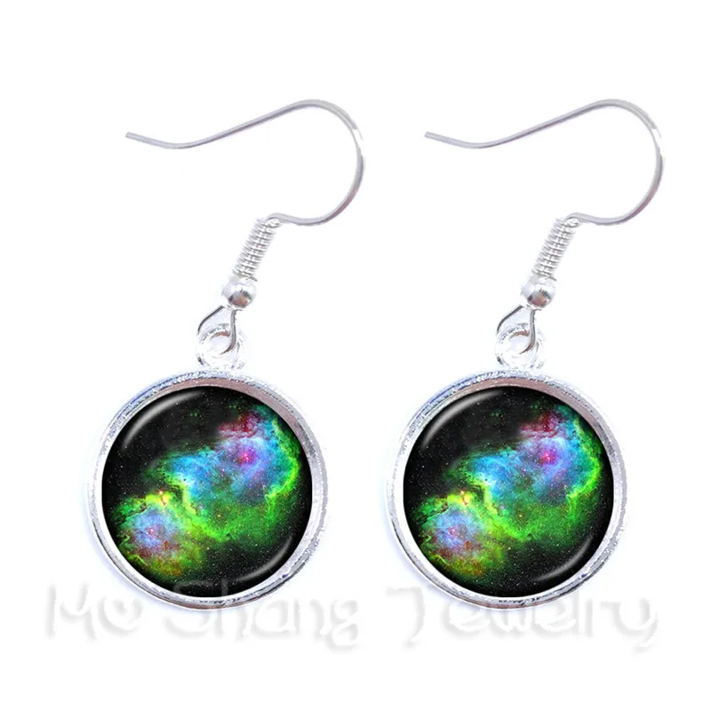 Nebula Space Earrings Astronomy Geek Sci-fi Science Galaxy Space Glass Dome Pendant Earrings Gift For Girl Friends - Image 2
