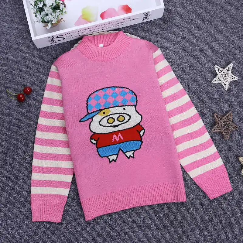 Брендовый свитер для мальчиков и девочек на весну и осень; детская одежда; roupas infantis menina; детская одежда; вязаные свитера для мальчиков и девочек с рисунком - Цвет: Style D