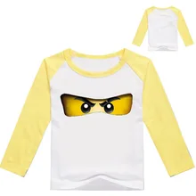 Модные футболки Ninjago для мальчиков и девочек хлопковые футболки с длинными рукавами футболки с героями мультфильмов детская одежда для мальчиков