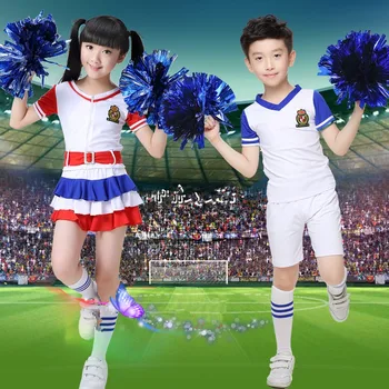 

SONGYUEXIA Kids' Cheerleader Clothes Children's Lara Jersey Students' Aerobics Dance Clothing Kindergarten Performance clothes