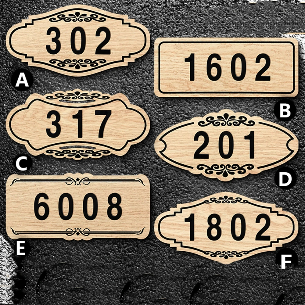 Customized Wooden Door Plates 3D Digits for Home Gates Hotel Room Personalized House 3 or 4 Numbers Huisnummer Stickers Door Customized Wooden Door Plates 3D Digits for Home Gates Hotel Room Personalized House 3 or 4 Numbers Huisnummer Stickers Door