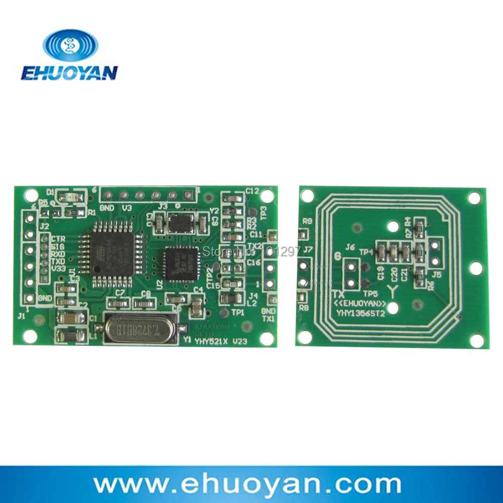 Мини умный беспроводной считыватель RFID/модуль записи 13,56 МГц M1/NTAG UART отдельная антенна YHY521X костюм + 2 карты