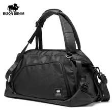 Бизон джинсовая Дорожная сумка большой ёмкость для мужчин ручной чемодан путешествия вещевой сумки нейлон выходные сумки многофункциональные дорожные сумки N5091