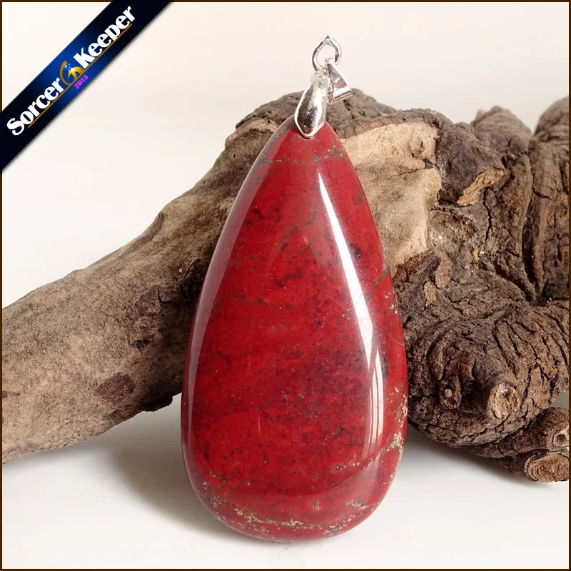 Natural Stone Red River Stone Bijoux Vintage Diy Beads Pendant Costume Jewellery Women Men's Charm Necklace with Gift Box YS376