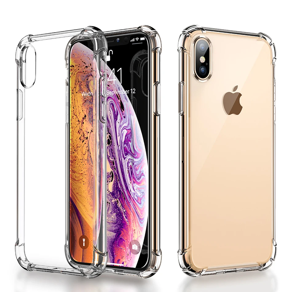 

For iPhone XS 11Pro MAX XR XS X 7 8 6 6 S Plus Shockproof Anti-Fall Phone Case For iPhone 6 7 8 6s X 10 Airbag Armor Cover Coque