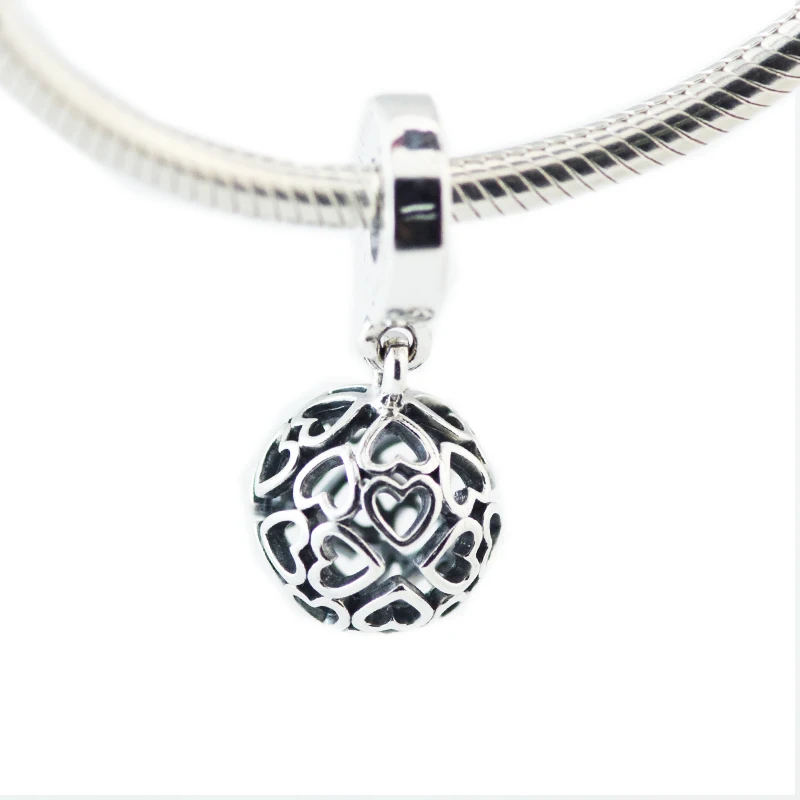

Harmonious Hearts Dangle Silver Charms for Jewelry Making Fashion Silver 925 Jewelry DIY Charms for Women Beaded Bracelets