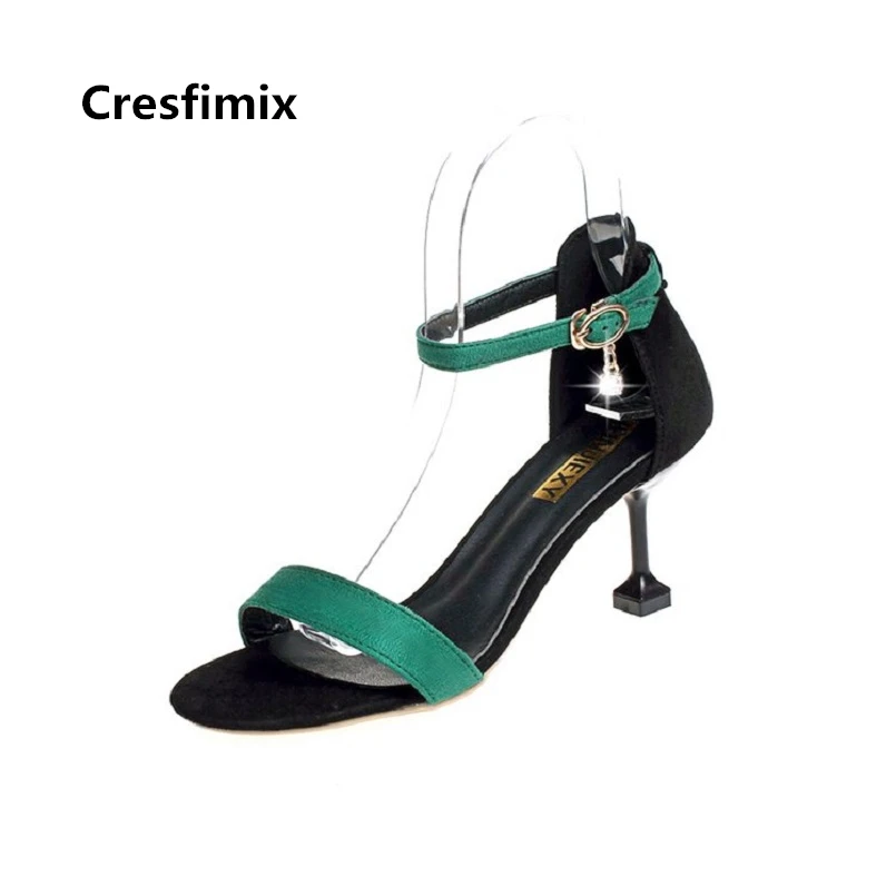 

Cresfimix sandalias women fashion 2018 new stylish summer high heel sandals lady casual comfortable sandals sexy sandals b2271
