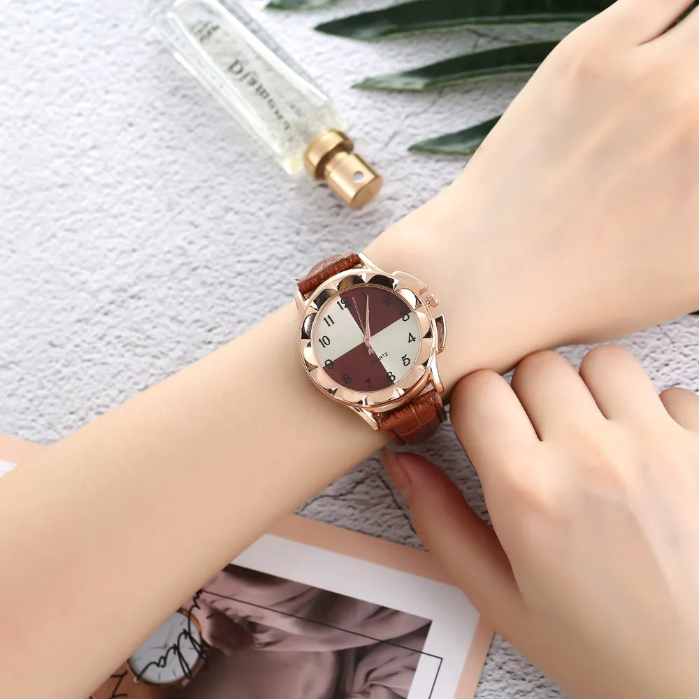 Convex colorful Vansvar Beautiful Fashion Simple Ladies Leather Belt Watch For 2018 Ladies Fashion Watch Convex colorful Vansvar Beautiful Fashion Simple Ladies Leather Belt Watch For 2018 Ladies Fashion Watch