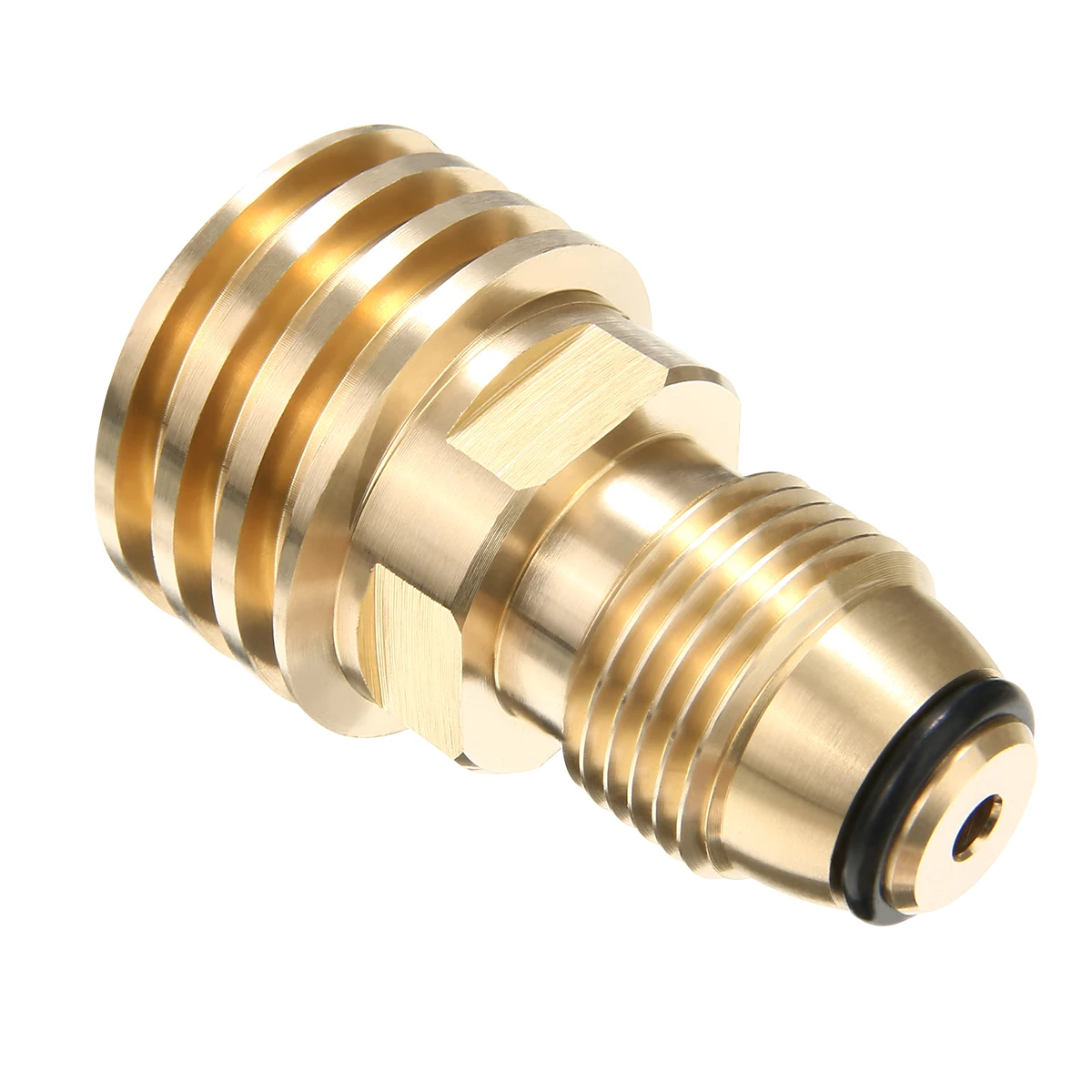 Replaceable Converts Adapter Double Adjustable Propane LP Watering Tank POL Service Valve to QCC (Type 1) Outlet Brass Adapter