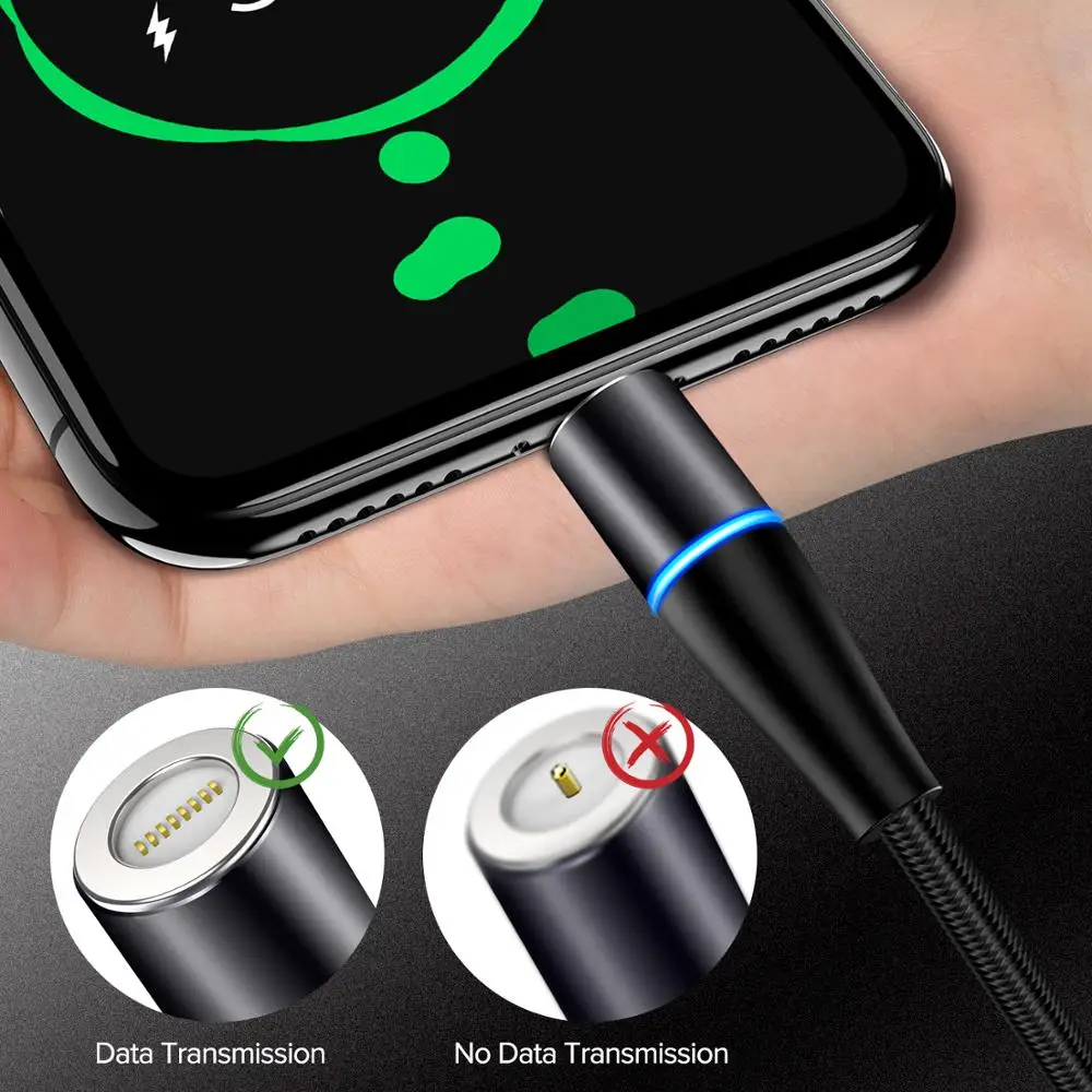 Магнитный кабель GETIHU 5A для быстрой зарядки с разъемом USB Type C мобильного телефона