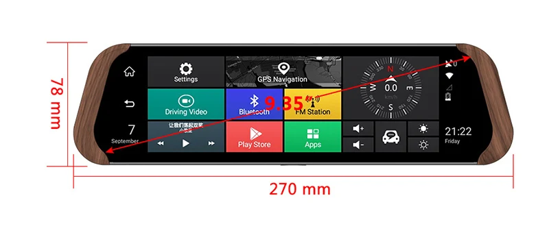 XGODY 1" 4G Android Автомобильный видеорегистратор gps навигация ADAS двойной объектив 1080P тире камера зеркало заднего вида видео рекордер Bluetooth карта