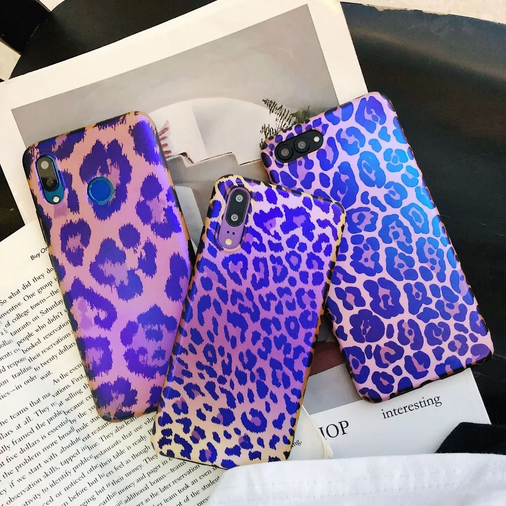 

For Huawei P20 Pro Cases Fashion Vintage Leopard Print Silicon Phone Case for Huawei Mate10 pro Honor10 Nova 3 Blu-ray IMD Cover