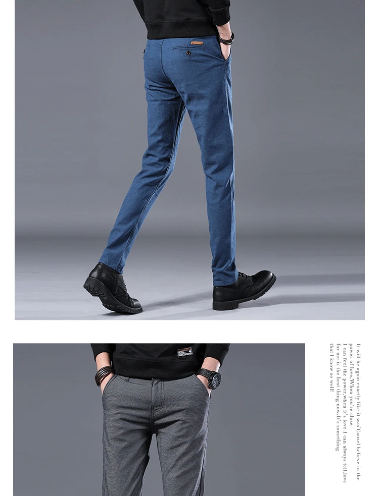 HTB1lkuRLwHqK1RjSZFgq6y7JXXaN Men's Business Casual Pants Trend Designer Korean Style Slim Male Trousers Classic Plaid High Quality Straight Stretch Pants Men