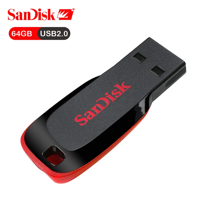 SanDisk USB флешка Cruzer Blade U диска CZ50 64 ГБ флэшки USB 2,0 Memory Stick SDCZ50