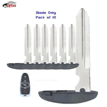 

KEYECU 10 Pcs/lot Replacement Uncut Remote Prox Smart Key Blade Blank for Ford M3N5WY8609 FO38R